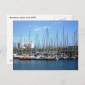 Carte Postale Bateaux de Barcelone (Devant / Derrière)