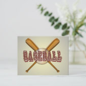 Carte Postale Bateaux de baseball et de baseball croisé (Debout devant)