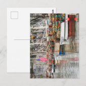 Carte Postale Bateaux de crabe de Newport dans la marina Photo (Devant / Derrière)