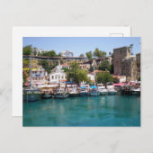 Carte Postale Bateaux de croisière à proximité du port d'Antalya (Devant / Derrière)
