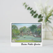 Carte Postale Bateaux de cygne de jardin public de Boston (Debout devant)