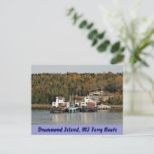 Carte Postale Bateaux de ferry de Drummond Island Michigan (Debout devant)