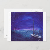 Carte Postale Bateaux de nuit (Devant / Derrière)