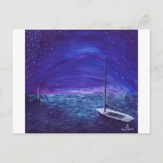 Carte Postale Bateaux de nuit (Devant)