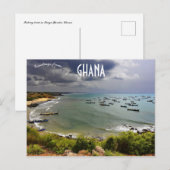 Carte Postale Bateaux de pêche à Senya Beraku Ghana (Devant / Derrière)