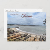 Carte Postale Bateaux de pêche au Ghana (Devant / Derrière)