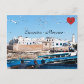 Carte Postale Bateaux de pêche bleu à Essaouira - Maroc (Devant)