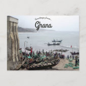 Carte Postale Bateaux de pêche dans le golfe de Guinée Ghana (Devant)