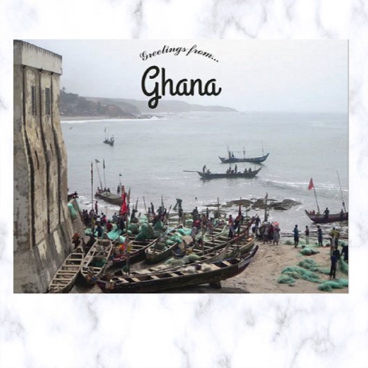 Carte Postale Bateaux de pêche dans le golfe de Guinée Ghana