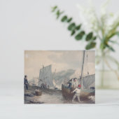 Carte Postale Bateaux de pêche déchargeant (Debout devant)