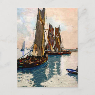 Carte Postale Bateaux de pêche français 1925