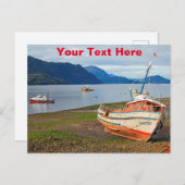 Carte Postale Bateaux de pêche, Hornopiren, Chili (Devant / Derrière)