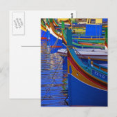 Carte Postale Bateaux de pêche maltais (Devant / Derrière)