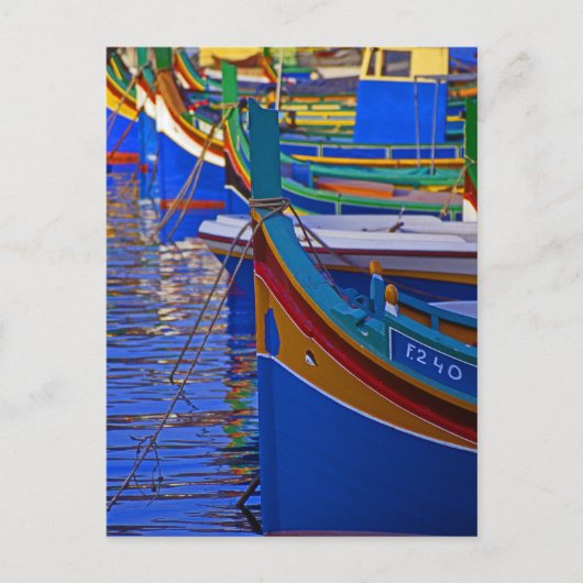 Carte Postale Bateaux de pêche maltais (Devant)