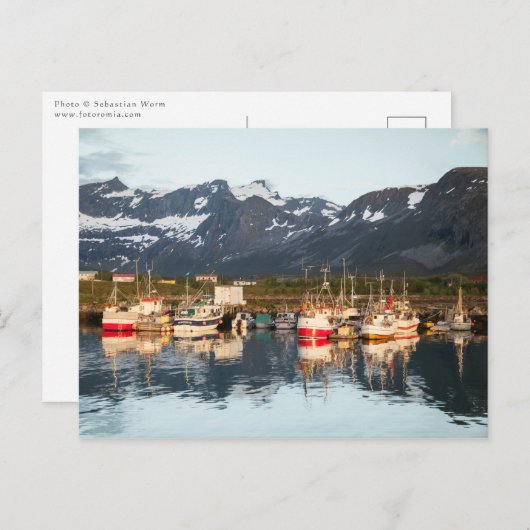 Carte Postale Bateaux de pêche norvégiens (Devant / Derrière)