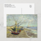 Carte Postale Bateaux de pêche par Van Gogh (Devant / Derrière)