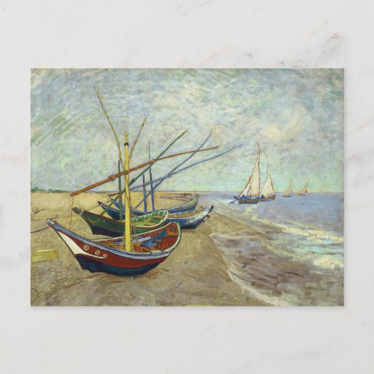 Carte Postale Bateaux de pêche par Van Gogh (Devant)