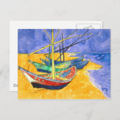 Carte Postale Bateaux De Pêche Plage Saintes-Maries Van Gogh Fin (Devant / Derrière)