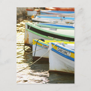 Carte Postale Bateaux de pêche provençaux typiques peints en