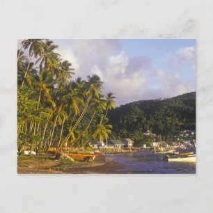 Carte Postale Bateaux de pêche, Soufrière, Sainte-Lucie, Caraïbe