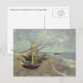 Carte Postale Bateaux de pêche sur la plage (Devant / Derrière)