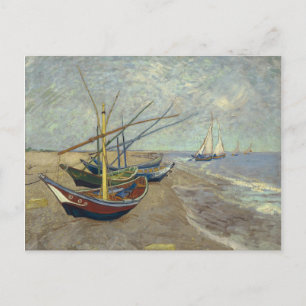 Carte Postale Bateaux de pêche sur la plage