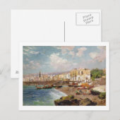 Carte Postale Bateaux de pêche sur la plage à Marinella, Naples  (Devant / Derrière)