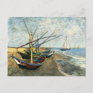 Carte Postale Bateaux de pêche sur la plage de Saints-Maries