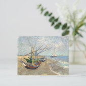 Carte Postale Bateaux de pêche sur la plage de Vincent Van Gogh (Debout devant)