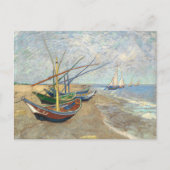 Carte Postale Bateaux de pêche sur la plage de Vincent Van Gogh (Devant)