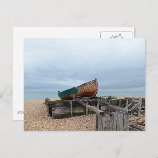 Carte Postale Bateaux de pêche traditionnels (Devant / Derrière)