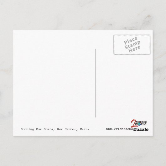 Carte postale Bateaux de rangée (Dos)