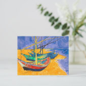 Carte Postale Bateaux de Van Gogh Impressionnisme Plage (Debout devant)