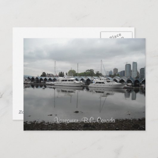 Carte Postale Bateaux de Vancouver Canada (Devant / Derrière)