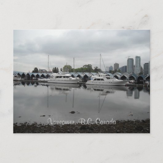 Carte Postale Bateaux de Vancouver Canada (Devant)