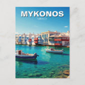 Carte Postale Bateaux des îles grecques de Mykonos (Devant)