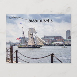 Carte Postale Bateaux du Massachusetts de Boston Harbour