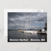 Carte Postale Bateaux du port de Boston (Devant / Derrière)