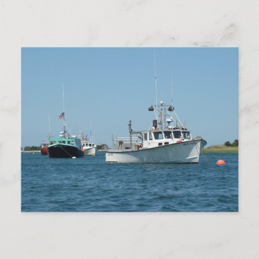 Carte Postale Bateaux du port de Chatham (Devant)