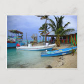 Carte Postale Bateaux en Caye Caulker, Belize (Devant)