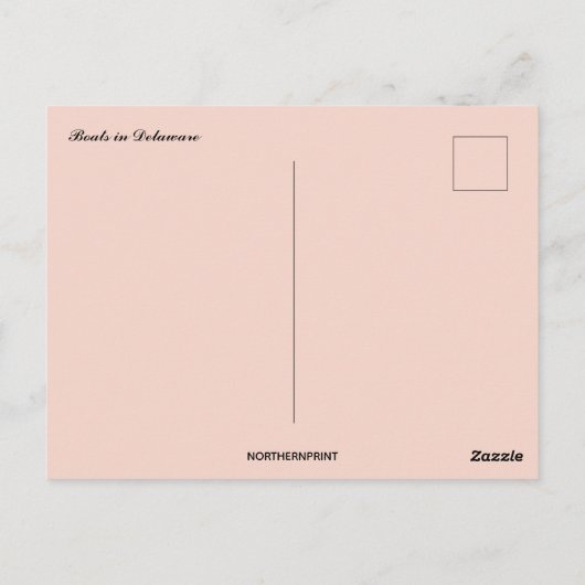 Carte Postale Bateaux en Delaware (Dos)