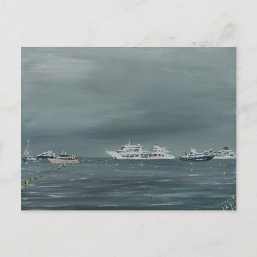 Carte Postale Bateaux et bateaux à Cannes 2014 (Devant)
