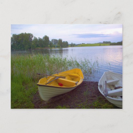 Carte Postale Bateaux et le lac (Devant)