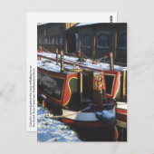 Carte Postale Bateaux étroits en hiver (Devant / Derrière)