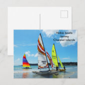 Carte Postale Bateaux Hobie, Jersey, îles Anglo-Normandes (Devant / Derrière)