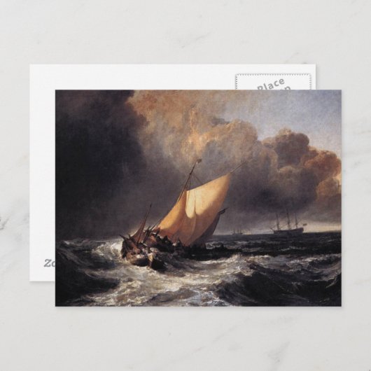 Carte Postale Bateaux hollandais en un vent (Devant / Derrière)