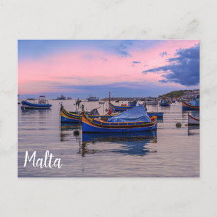Carte Postale Bateaux maltais traditionnels à Marsaxlokk