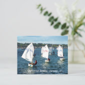 Carte Postale Bateaux optimistes à Jersey (Debout devant)