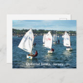 Carte Postale Bateaux optimistes à Jersey (Devant / Derrière)