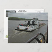Carte Postale Bateaux-remorques sur le Mississippi (Devant / Derrière)